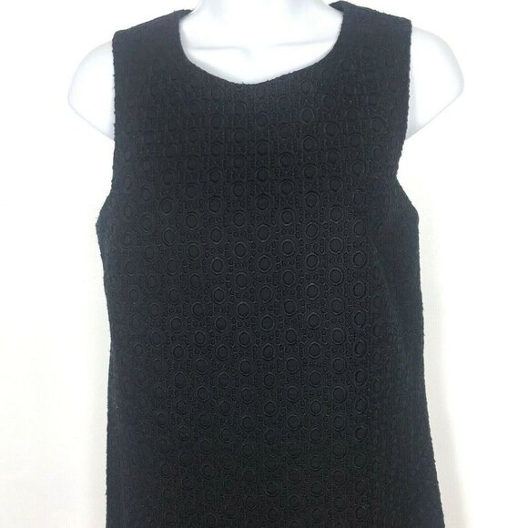 Theory Black Lace Sheath Dress 6 Womens Sleeveless - Picture 2 of 11